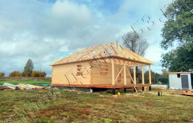 4 Брусовой дом 11×8, 88 м², Тульская область, Щёкинский район, Село Голощапово (1)